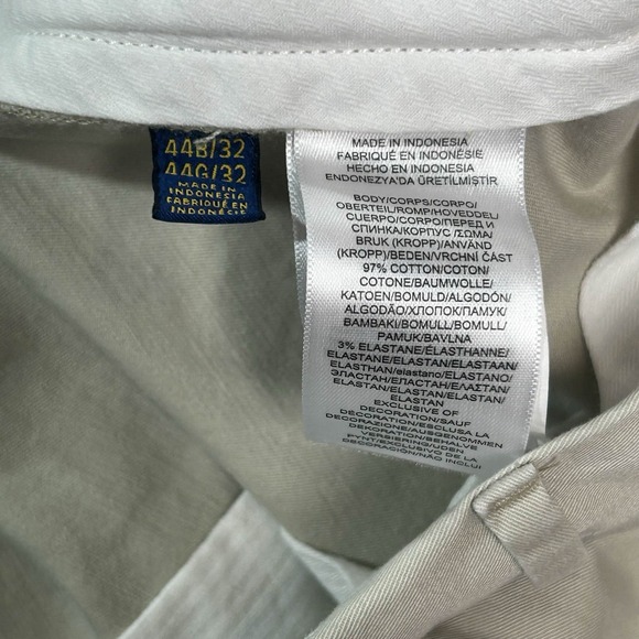 Men's Polo Ralph Lauren Khaki Chino Pants Size 44 44B X 31 Stretch Classic Fit - Picture 8 of 9